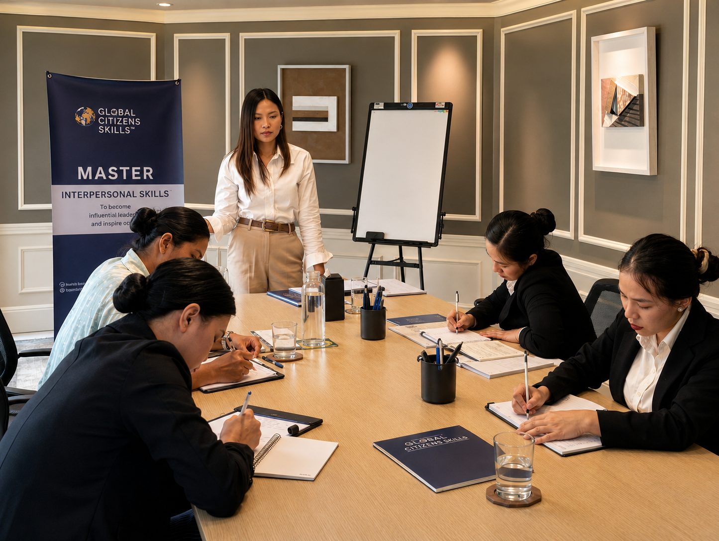 Tam Nguyen leading a training session, Global Citizens Skills workshop